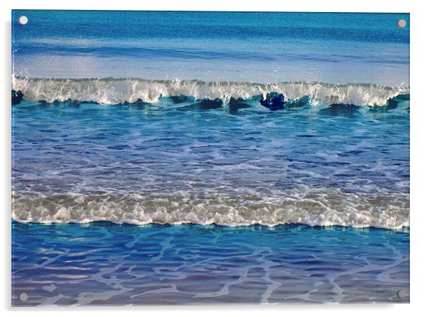 Just waves. Acrylic by Dorianne Austin