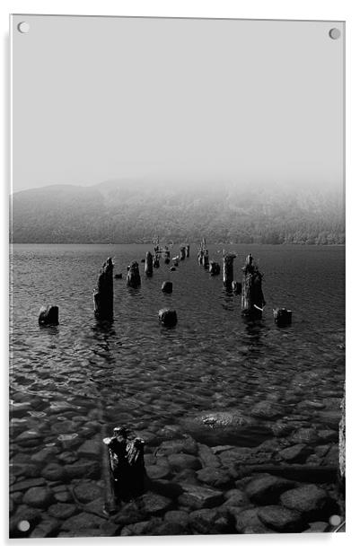 Misty Morning on Loch Ness Acrylic by Jacqi Elmslie