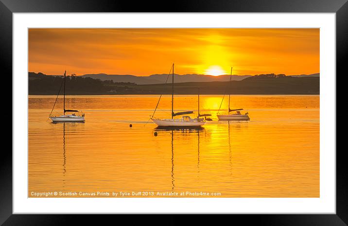 Summer Sunset on the River Clyde Framed Mounted Print by Tylie Duff Photo Art
