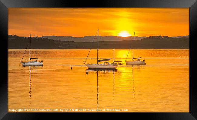 Summer Sunset on the River Clyde Framed Print by Tylie Duff Photo Art
