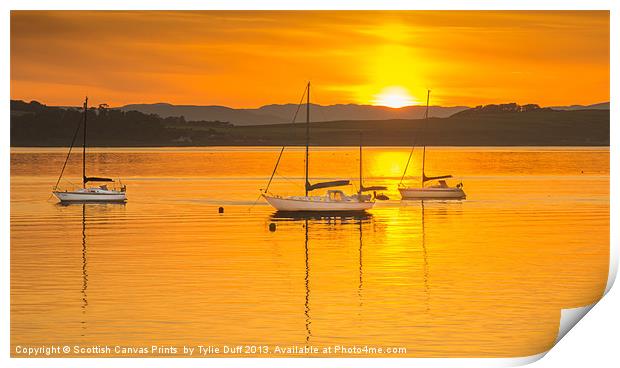 Summer Sunset on the River Clyde Print by Tylie Duff Photo Art