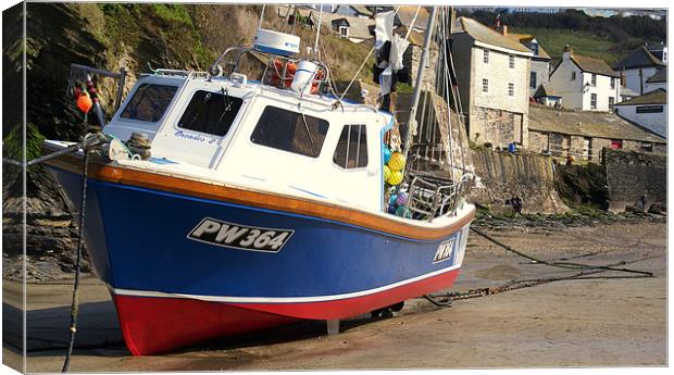 Port Isaac Harbour Cornwall Canvas Print by Peter F Hunt