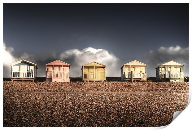 Beach Huts Print by derrick smith