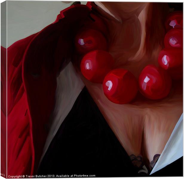 Red Necklace Canvas Print by Trevor Butcher
