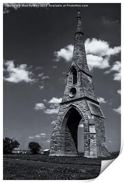 Cemetary spire. Print by Mark Aynsley