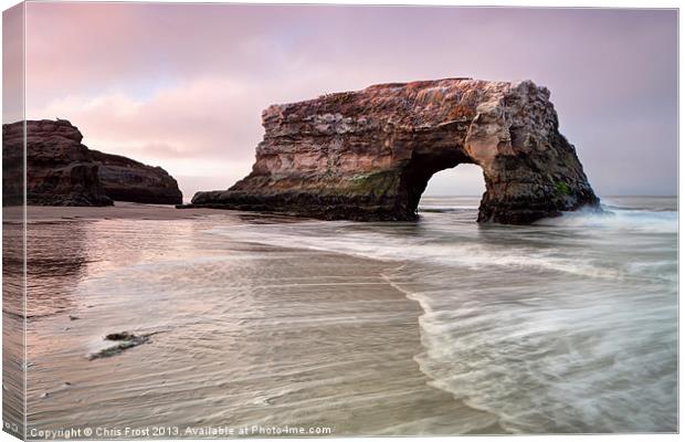 Natural Bridges State Beach, CA Canvas Print by Chris Frost