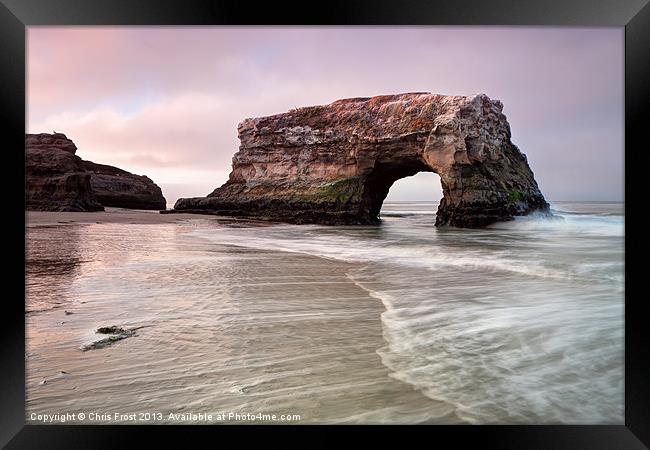 Natural Bridges State Beach, CA Framed Print by Chris Frost