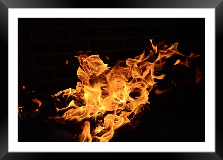 In to the flames Framed Mounted Print by Gemma Shipley
