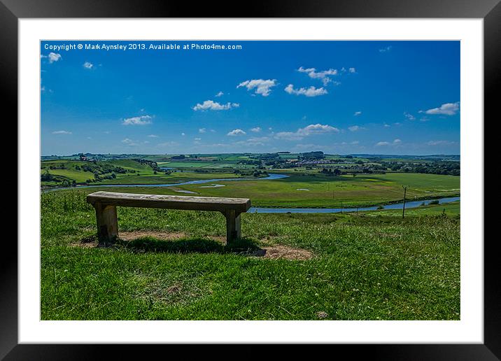 Seat with a view. Framed Mounted Print by Mark Aynsley