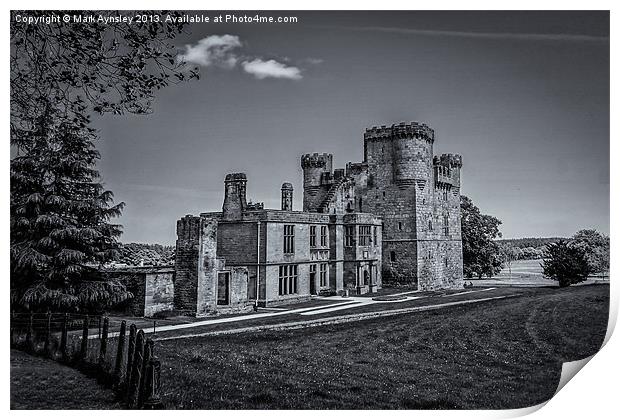 Belsay castle. Print by Mark Aynsley