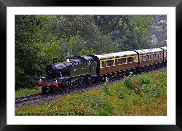 Severn Valley Railway GWR 51XX Class Framed Mounted Print by William Kempster