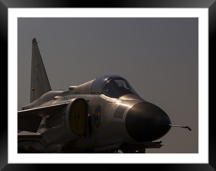 Saab Viggen Framed Mounted Print by Keith Campbell