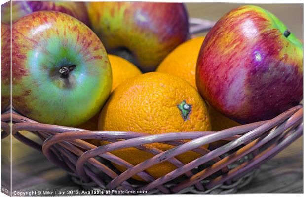 basket of fruit Canvas Print by Thanet Photos