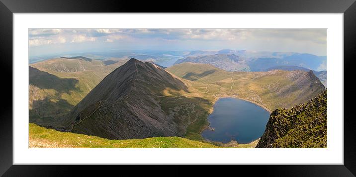 Helvellyn view panorama Framed Mounted Print by Gary Eason