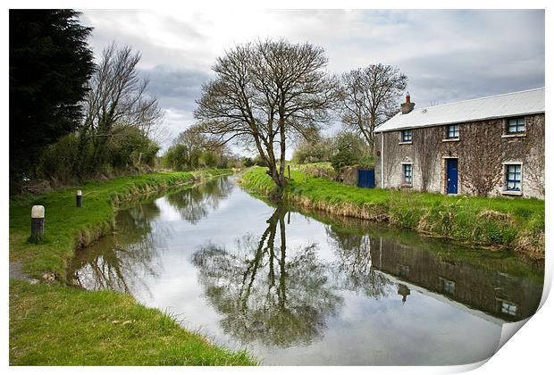 Grand Canal at Miltown, Co Kildare Print by Ian Middleton