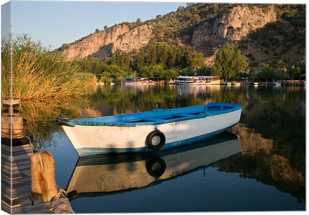 Dalyan transfer boat Canvas Print by Rory Trappe