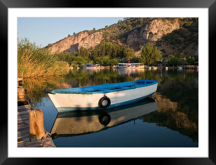 Dalyan transfer boat Framed Mounted Print by Rory Trappe