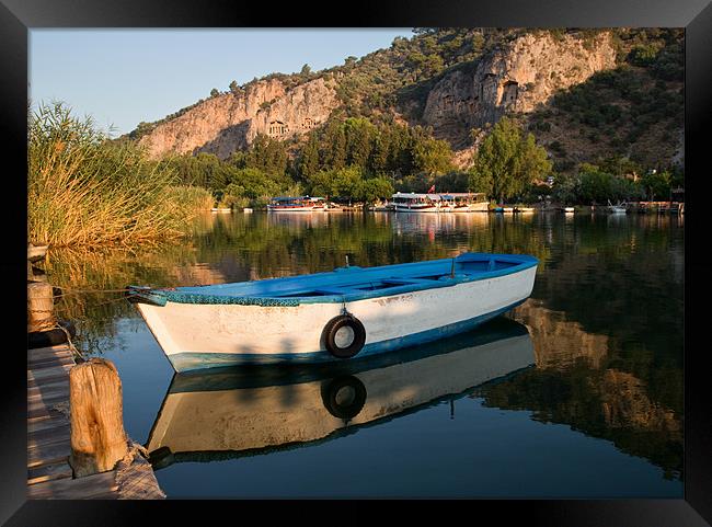 Dalyan transfer boat Framed Print by Rory Trappe