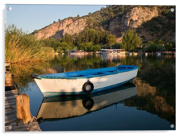 Dalyan transfer boat Acrylic by Rory Trappe