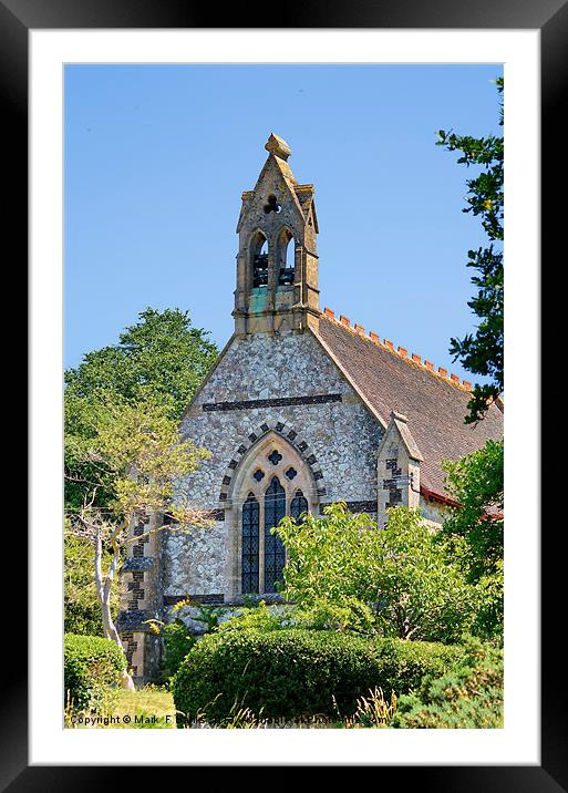 Kingsley Village Church Framed Mounted Print by Mark  F Banks