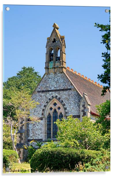 Kingsley Village Church Acrylic by Mark  F Banks