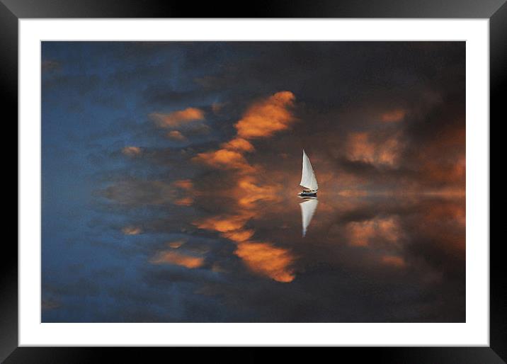 Sail Boat Framed Mounted Print by Matthew Laming