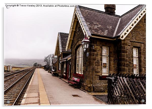 Ribblehead Railway Station Acrylic by Trevor Kersley RIP