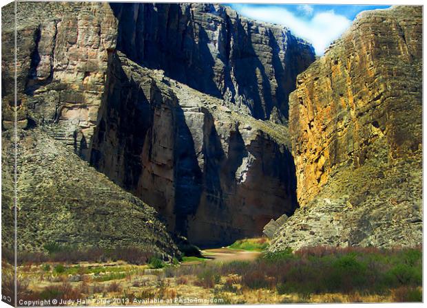 Big Bend Santa Elena Canyon Canvas Print by Judy Hall-Folde