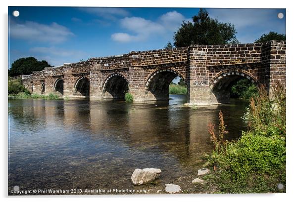 Bridge over the River Stour Acrylic by Phil Wareham