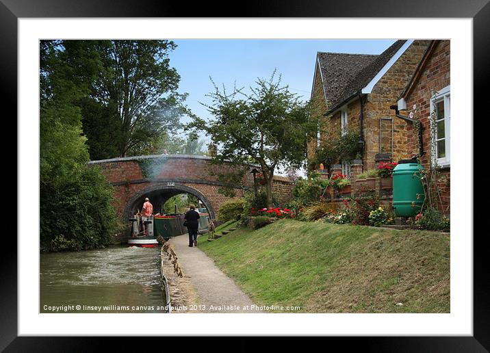 Oxford canal Framed Mounted Print by Linsey Williams