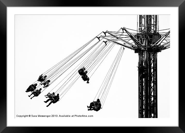 Swing 3 in mono Framed Mounted Print by Sara Messenger