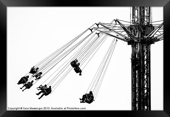 Swing 3 in mono Framed Print by Sara Messenger