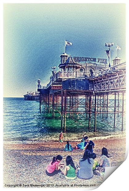 Brighton Pier Print by Sara Messenger
