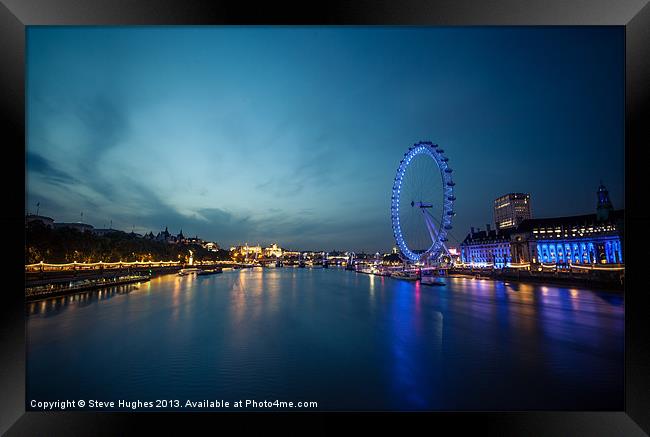 Looking down the Thames Framed Print by Steve Hughes