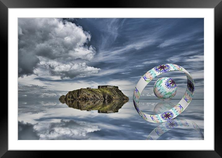 Island Ring and Sphere Framed Mounted Print by Steve Purnell