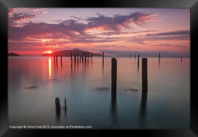 Sausalito Old Pier, San Francisco Framed Print by Chris Frost