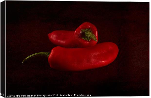 Red Hot Chillies Canvas Print by Paul Holman Photography
