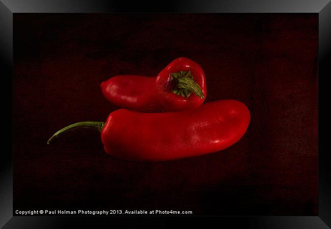 Red Hot Chillies Framed Print by Paul Holman Photography