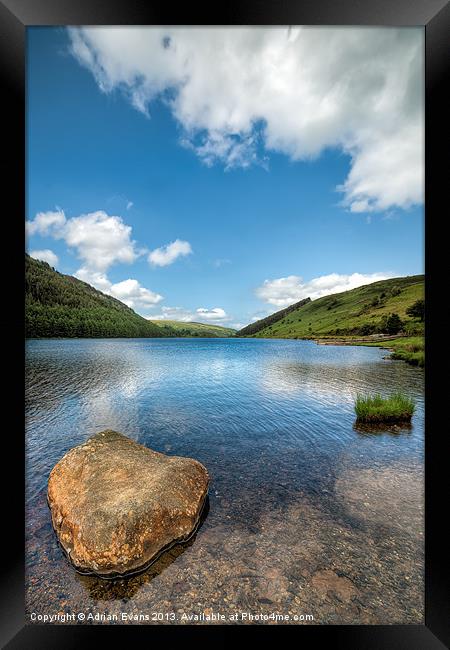 Geirionydd Lake Wales Framed Print by Adrian Evans