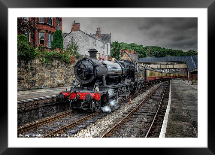 The 3082 Steam Loco Framed Mounted Print by Adrian Evans