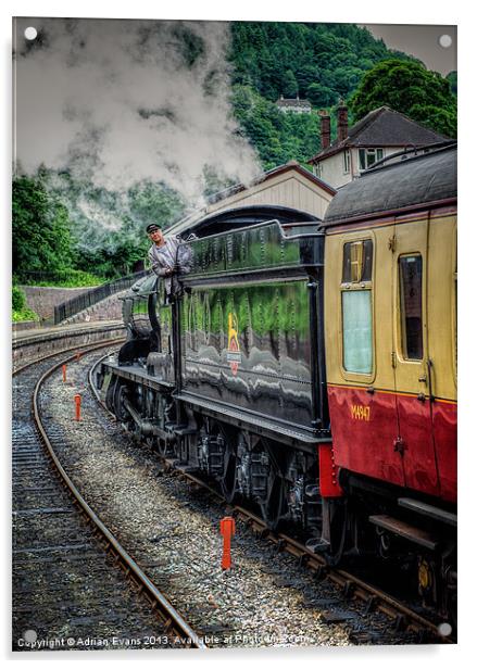 3082 Steam Loco Acrylic by Adrian Evans