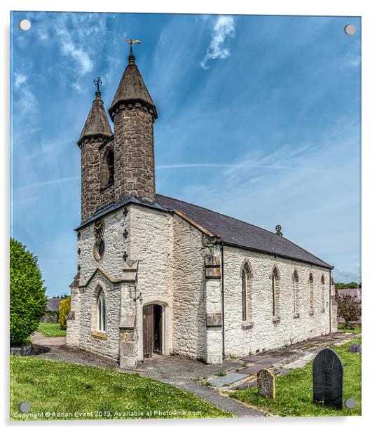 St Michael Church Betws yn Rhos Acrylic by Adrian Evans
