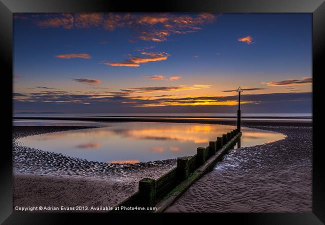 Sunset Wales Framed Print by Adrian Evans