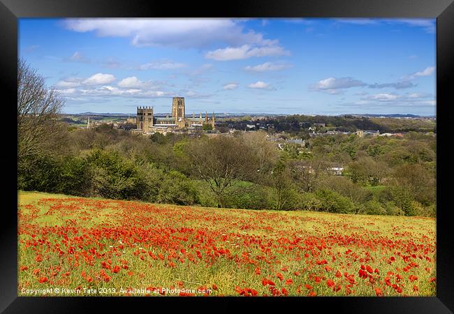 Durham Cathedral Poppies Framed Print by Kevin Tate