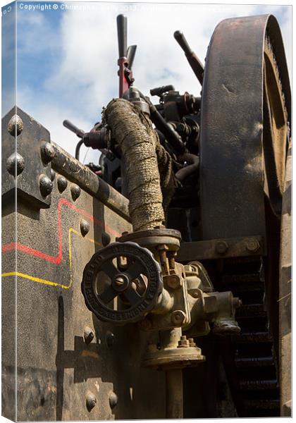 Steam engine pipe Canvas Print by Christopher Kelly