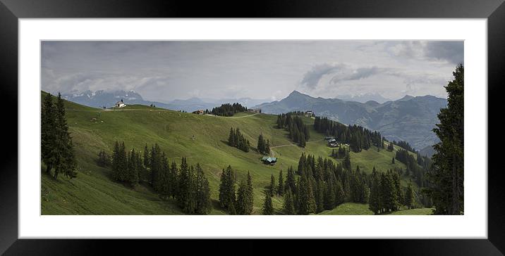 Tyrolean Panorama Framed Mounted Print by Nigel Jones