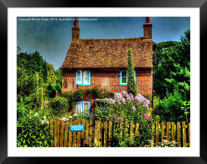 West House Cottage Framed Mounted Print by Kim Slater