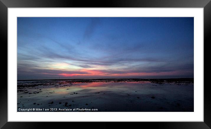 Beach at sunset Framed Mounted Print by Thanet Photos