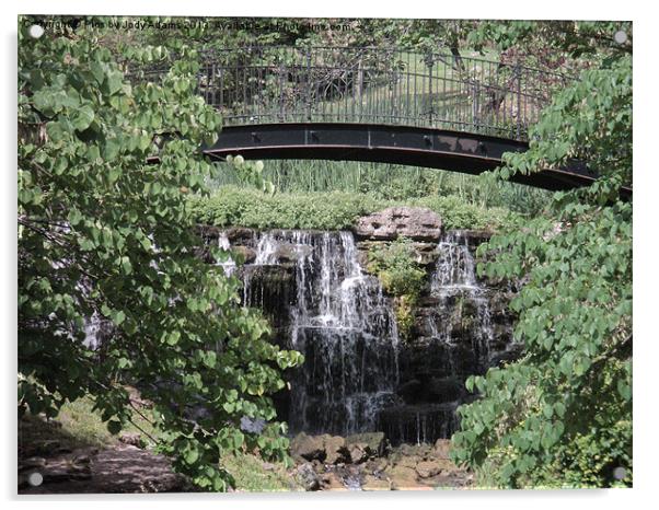 Bridge over the Waterfalls Acrylic by Pics by Jody Adams