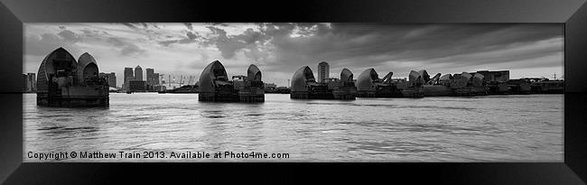 Thames Barrier Panorama Framed Print by Matthew Train